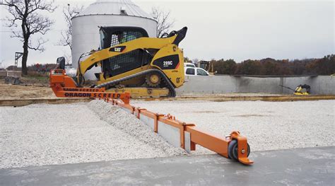 skid steer attachment curb screed depth|dragon screed for skid steer.